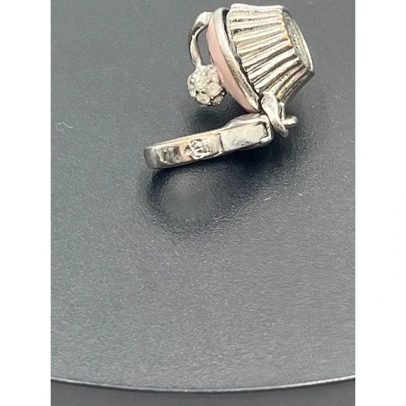 Juicy Couture Vintage Pink Silver Love Frosting Cupcake G&P Cherry Locket *Charm - Picture 8 of 10